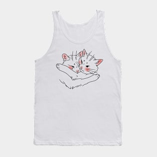 cats cuddled together Tank Top